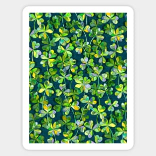 Lucky Clovers in Emerald Green Sticker